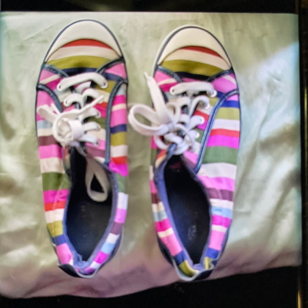 MOVING SALE NO HAGGLING AUTHENTIC COACH BARRETT 9B MULTICOLORED LACED UP SNEAKER